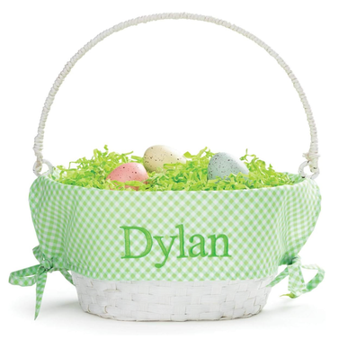 Personalized Planet Easter Egg Basket with Handle and Custom Name