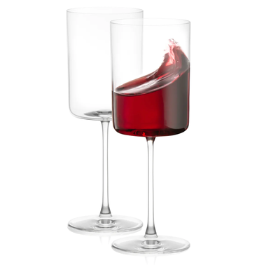 JoyJolt Claire 14oz Red Wine Glass Set