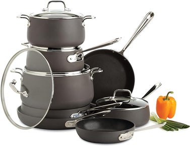 All-Clad HA1 Hard Anodized Nonstick 13-Piece Cookware Set 