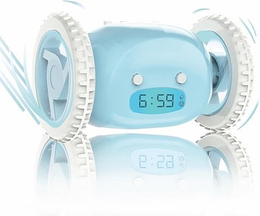 Loud Alarm Clock for Heavy Sleepers on Wheels