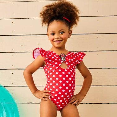 Disney Minnie Mouse Red Polka Dot Swimsuit for Girls