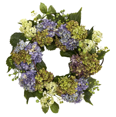 Nearly Natural 4781 Hydrangea Wreath