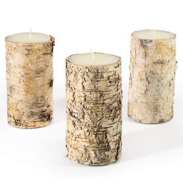 Serene Spaces Living Birch Bark Candles