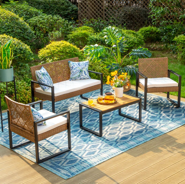 Lark Manor 4-Person Outdoor Seating Group with Cushions
