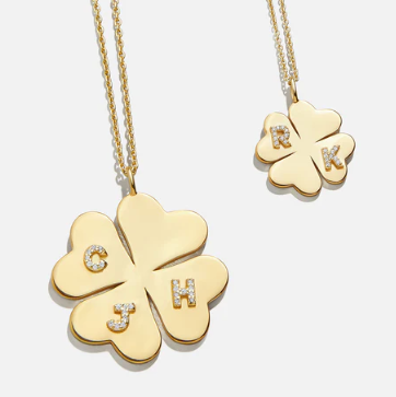 BaubleBar Clover 18K Gold Custom Pendant Necklace