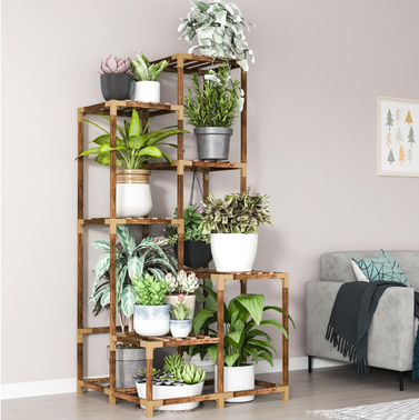 Homkrit 9-Tier Corner Indoor/Outdoor Plant Shelf 