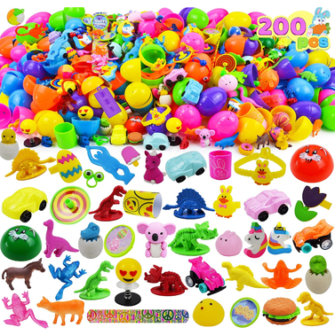 Joyin Prefilled Easter Eggs with Assorted Toys (200 Pieces)