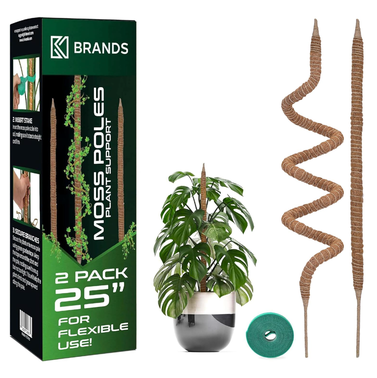 K-Brands 25'' Moss Pole Bendable Plant Support (Pack of 2)
