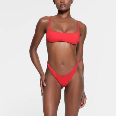 Signature Swim Micro Scoop Bikini Top and Thong