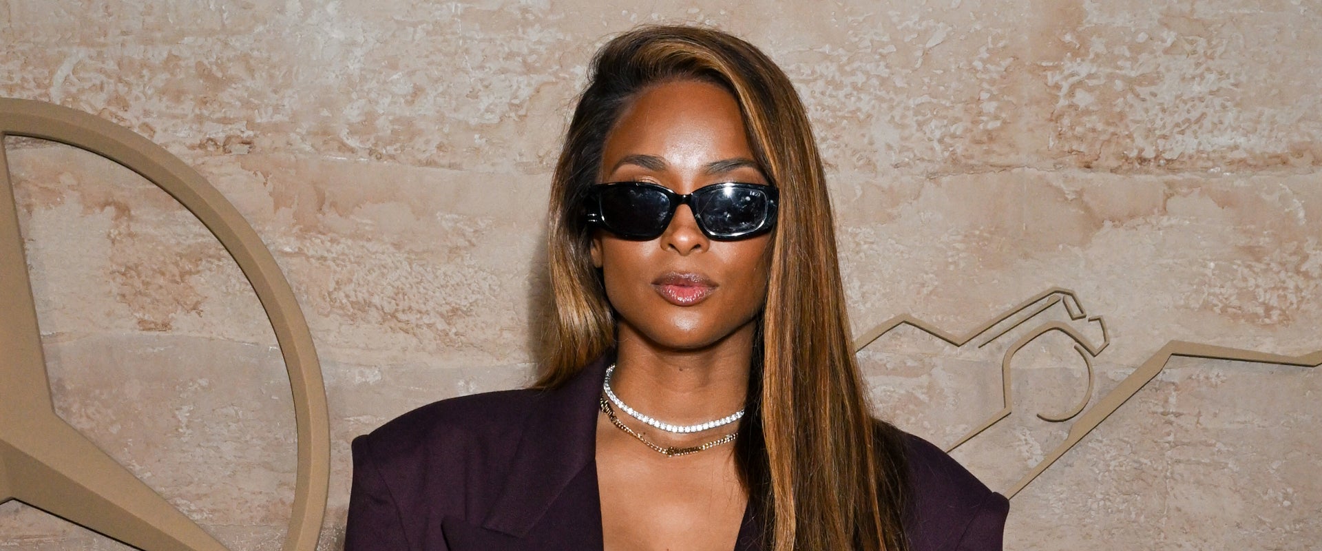 Ciara Miller's Brown Printed Leather Look on WWHL, image size:1920x800