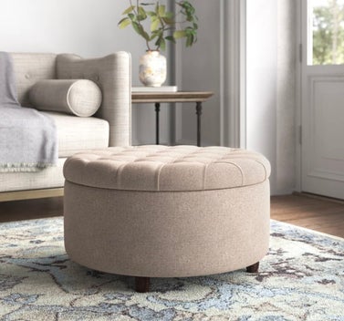 Kelly Clarkson Home Parker Upholstered Storage Ottoman