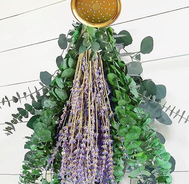 Large Dried Preserved Eucalyptus Stems & Lavender Flowers Bundle for Shower