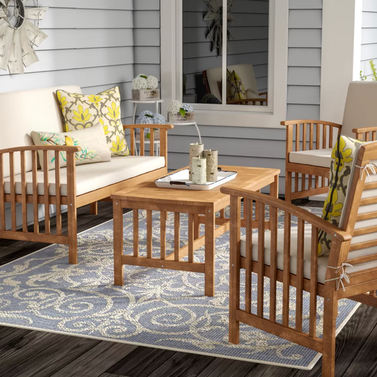 Beachcrest Home Delosreyes Outdoor Seating Group (4-Person)