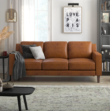 Atwater Living Janelle Faux Leather Sofa