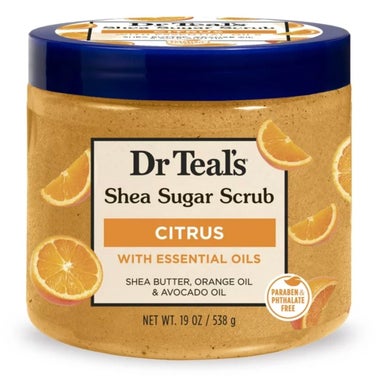 Shea Sugar Body Scrub, Citrus with Essential Oils & Vitamin C