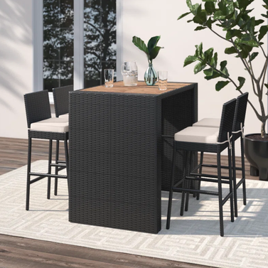 Wade Logan Arnisa 4-Person Outdoor Dining Set with Cushions