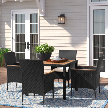 Lark Manor Maltby 4-Person Square Outdoor Dining Set