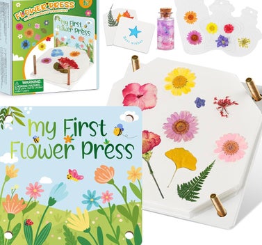 Uomtfai Flower Press Kit, Dry Flower Arts and Craft Kit for Kids