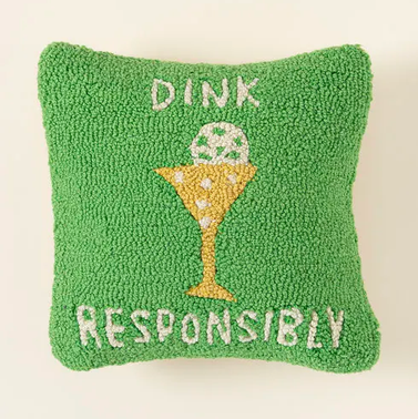 Uncommon Goods Dink Responsibly Pickleball Pillow