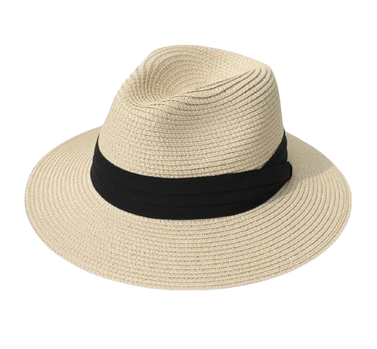 Lanzom Women Wide Brim Straw Panama Roll Up Hat