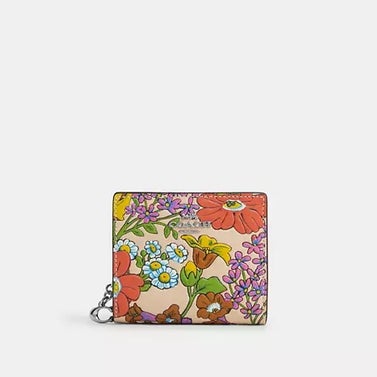 Snap Wallet With Floral Print