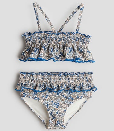 H&M Ruffle-Trimmed Smocked Bikini