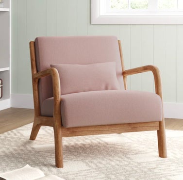 Sand & Stable Hertford Upholstered Linen Blend Accent Chair 