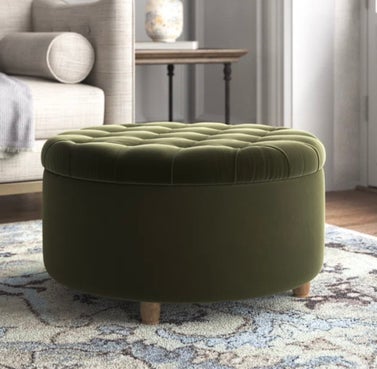 Kelly Clarkson Home Parker Upholstered Storage Ottoman  