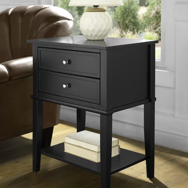 Beachcrest Home Dmitry Two-Drawer End Table with Storage