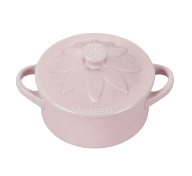 Le Creuset Stoneware Mini Round Cocotte with Flower Lid