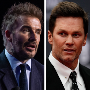 David Beckham and Tom Brady