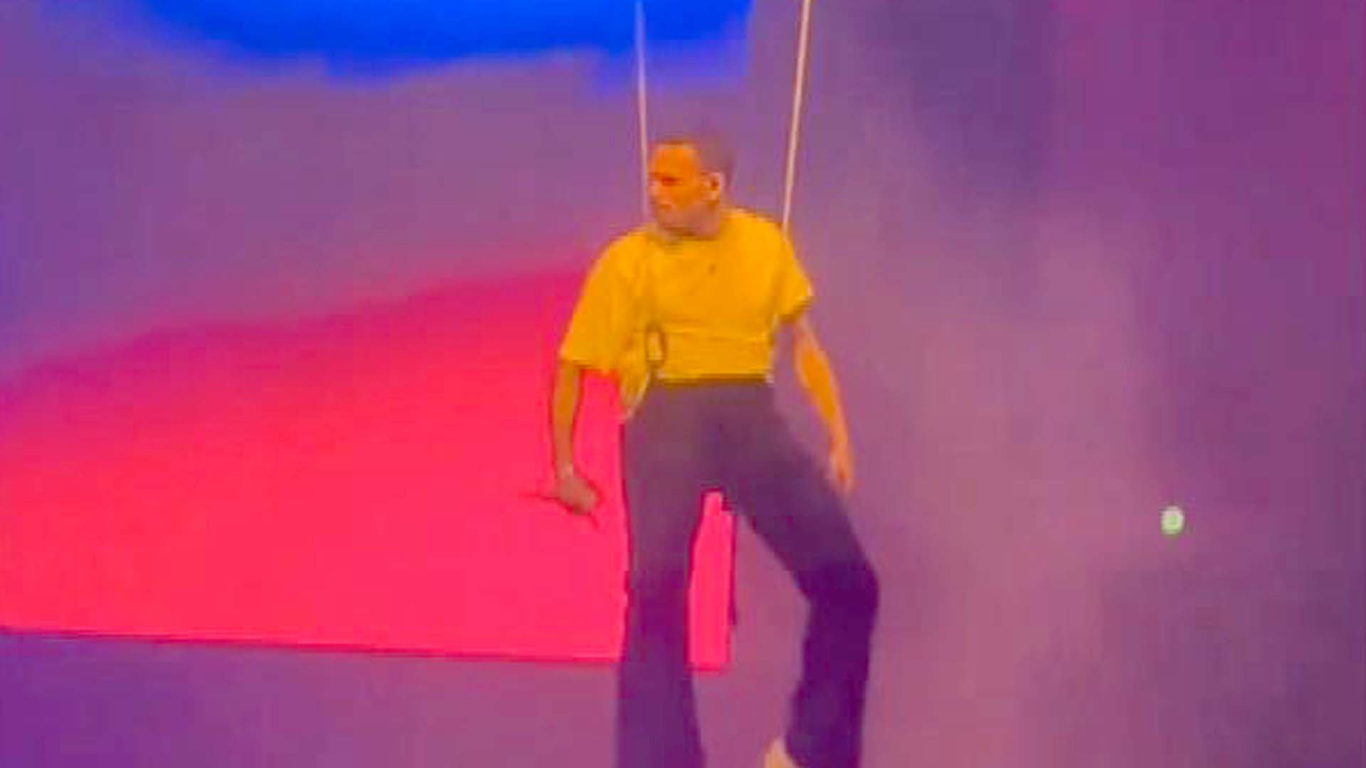 Chris Brown Gets STUCK IN THE AIR Mid-Concert