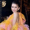 Zendaya's Voluminous Feathered Dress Is Anything But 'Cocktail Casual'