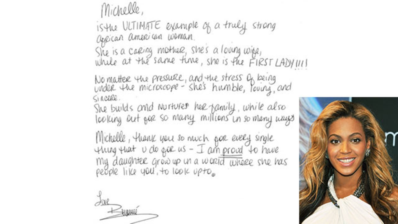 Beyonce's Handwritten Note to Michelle Obama | Entertainment Tonight