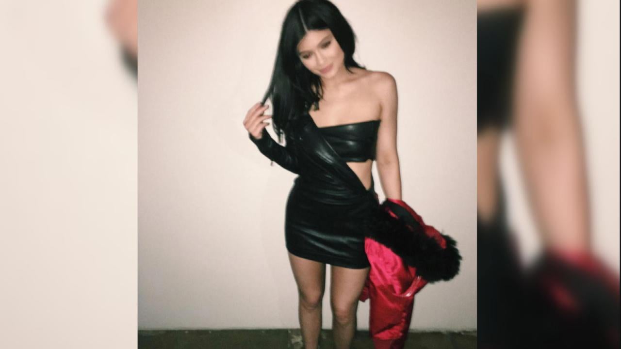 Kylie Jenner Shows Off Skin in Sexy Little Black Dress