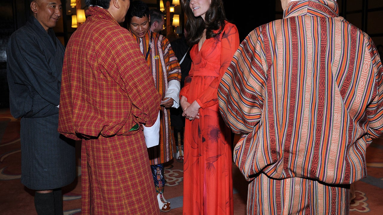 open lace back dress Kate Middleton Orange Red A-Line Dress – Mislish