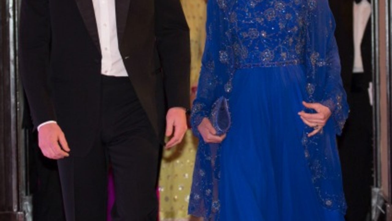 kate middleton blue dress india William & Kate meet with young people from India & Bhutan