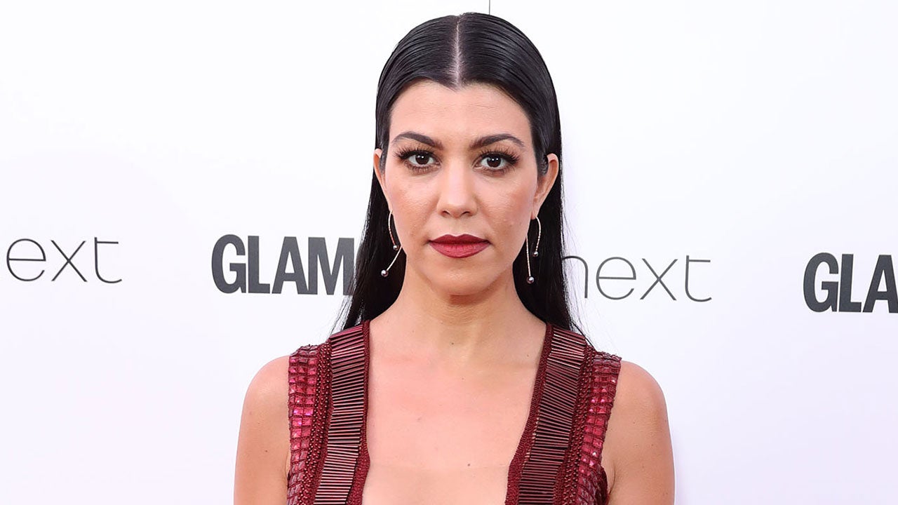 Kourtney Kardashian Stuns in Plunging Red Dress at 'Glamour' Women of