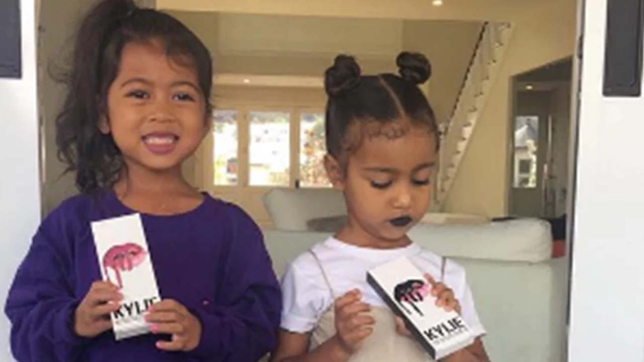 Kylie Jenner Lets North West Try Her Lip Kits 'What Happens at Auntie