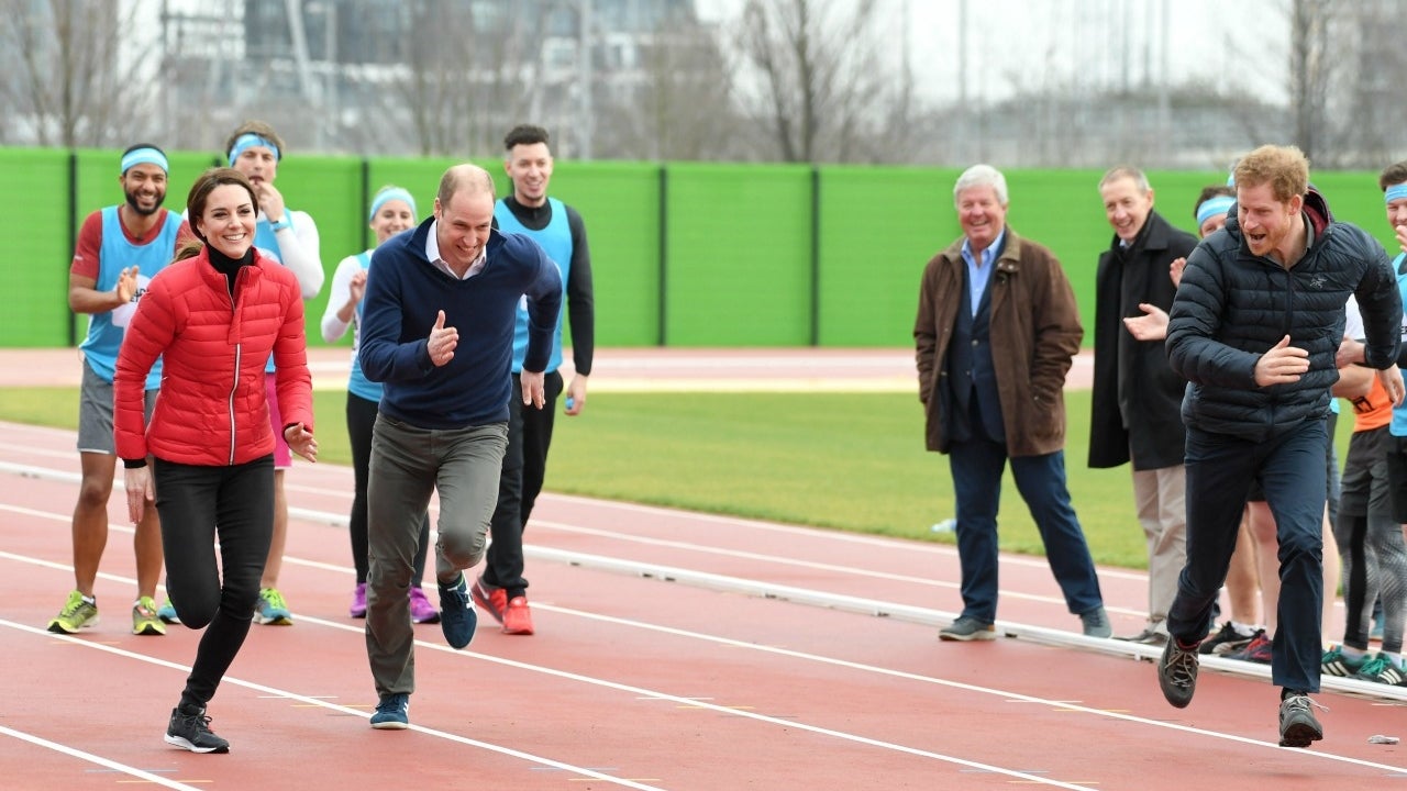 Kate Middleton Competes Against Prince William & Prince Harry During Charity Race -- See the Royals in Action! | Entertainment Tonight