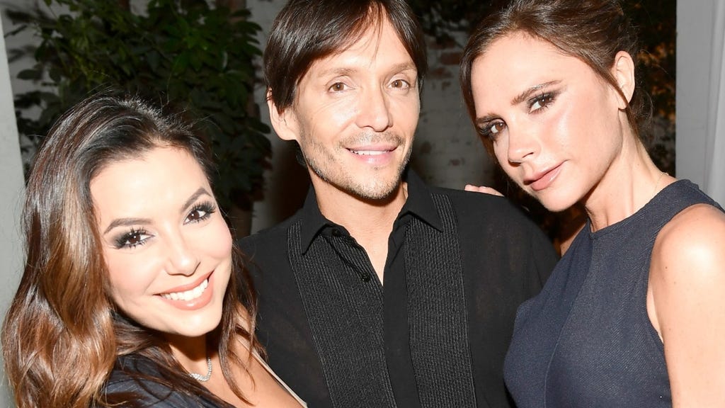 Eva Longoria with Ken Paves and Victoria Beckham