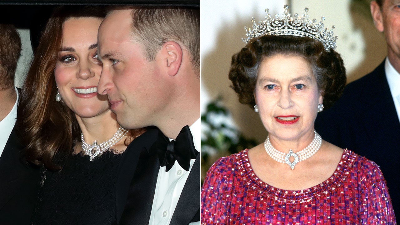 Kate Middleton and Queen Elizabeth pearl choker