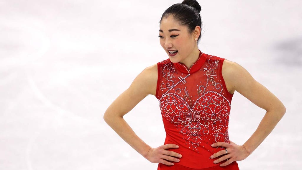 U.S. figure skater Mirai Nagasu at the 2018 Winter Olympics in Pyeongchang, South Korea