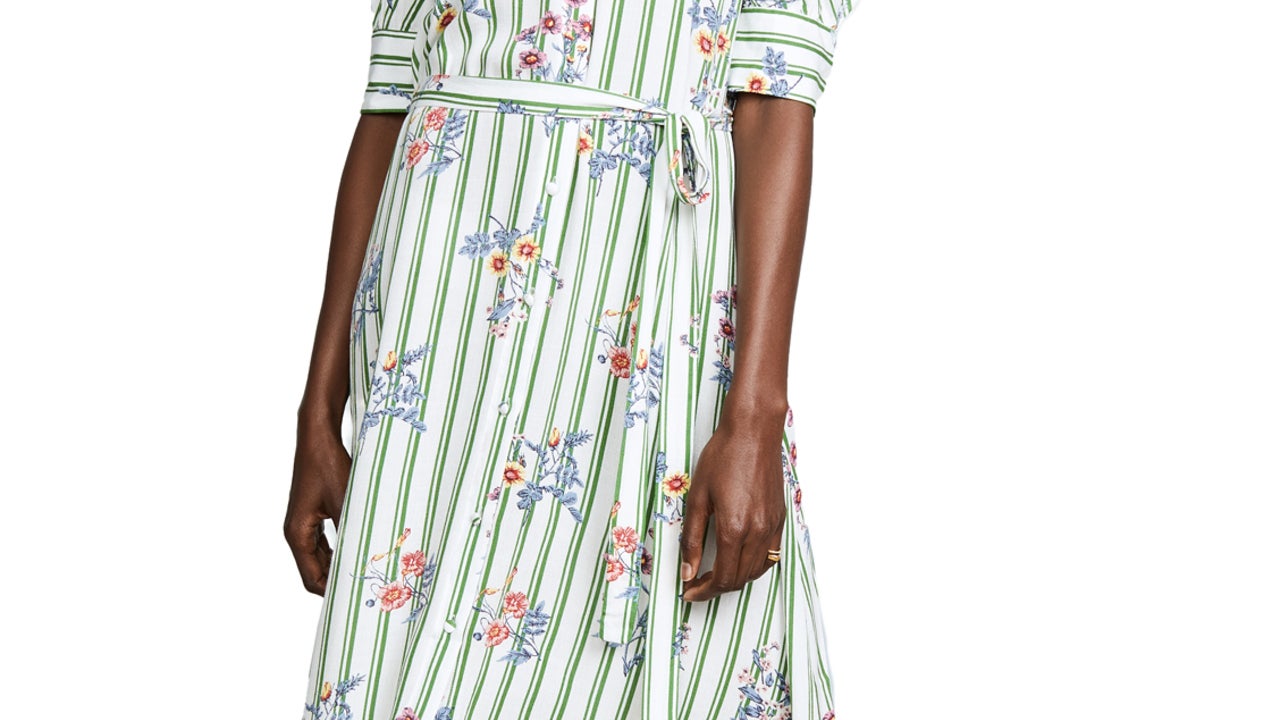 Amy Adams' Chic Printed Shirtdress Is Literally Flattering