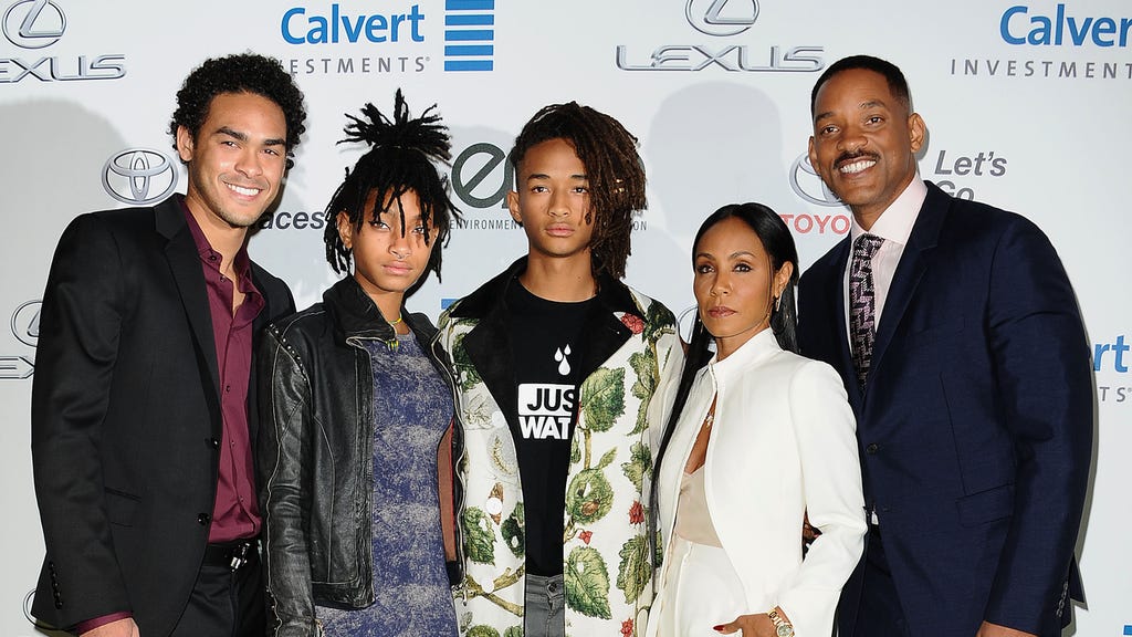 Jada Pinkett Smith, Will Smith, Willow Smith, Jaden Smith and Trey Smith 