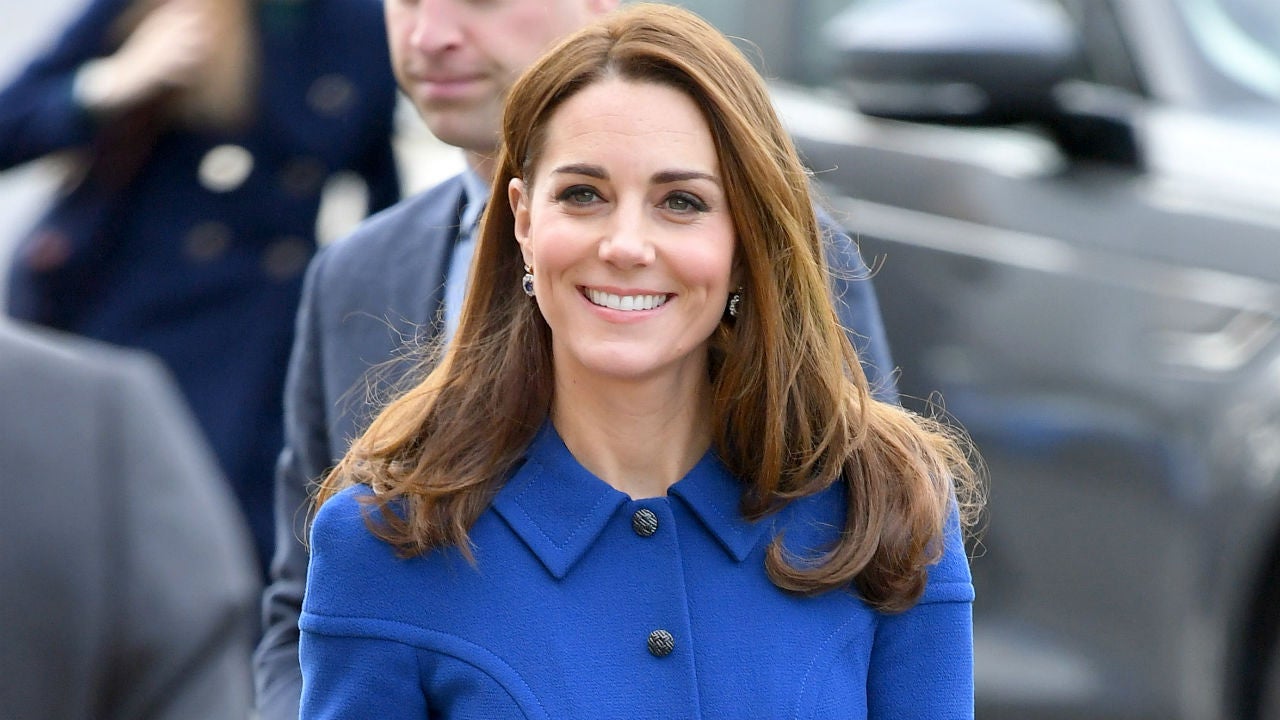 Kate Middleton Looks Regal in Recycled Royal Blue Dress While Out With ...