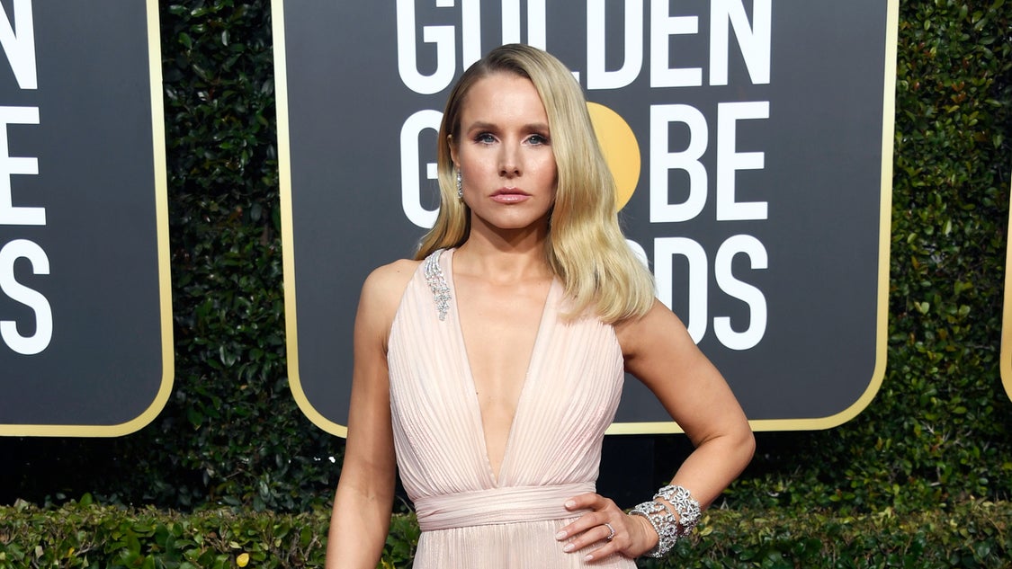 Kristen Bell Is a Vision in Blush at 2019 Golden Globes | Entertainment  Tonight