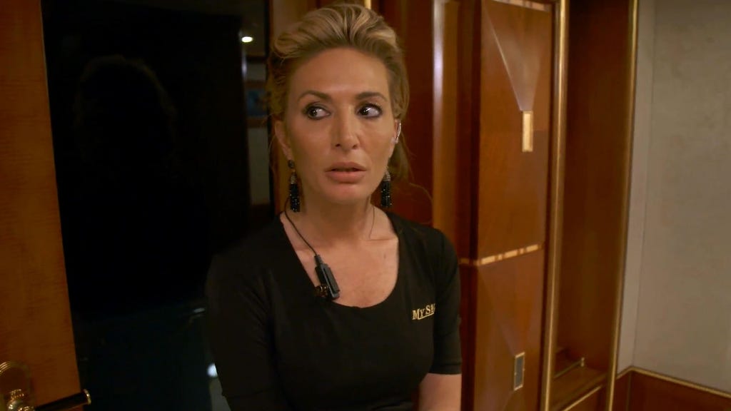 Kate Chastain is bewildered by third stew Laura Bettencourt on Bravo's Below Deck.