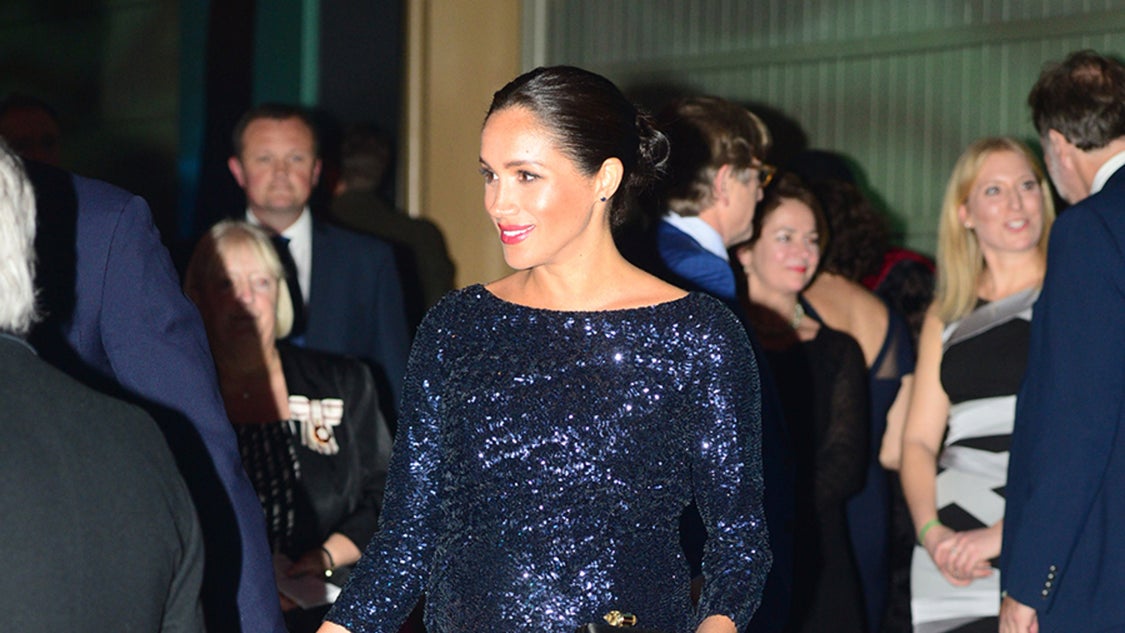 Meghan Markle Dazzles in Glittery Gown and Wears Princess Diana's Bracelet  | Entertainment Tonight