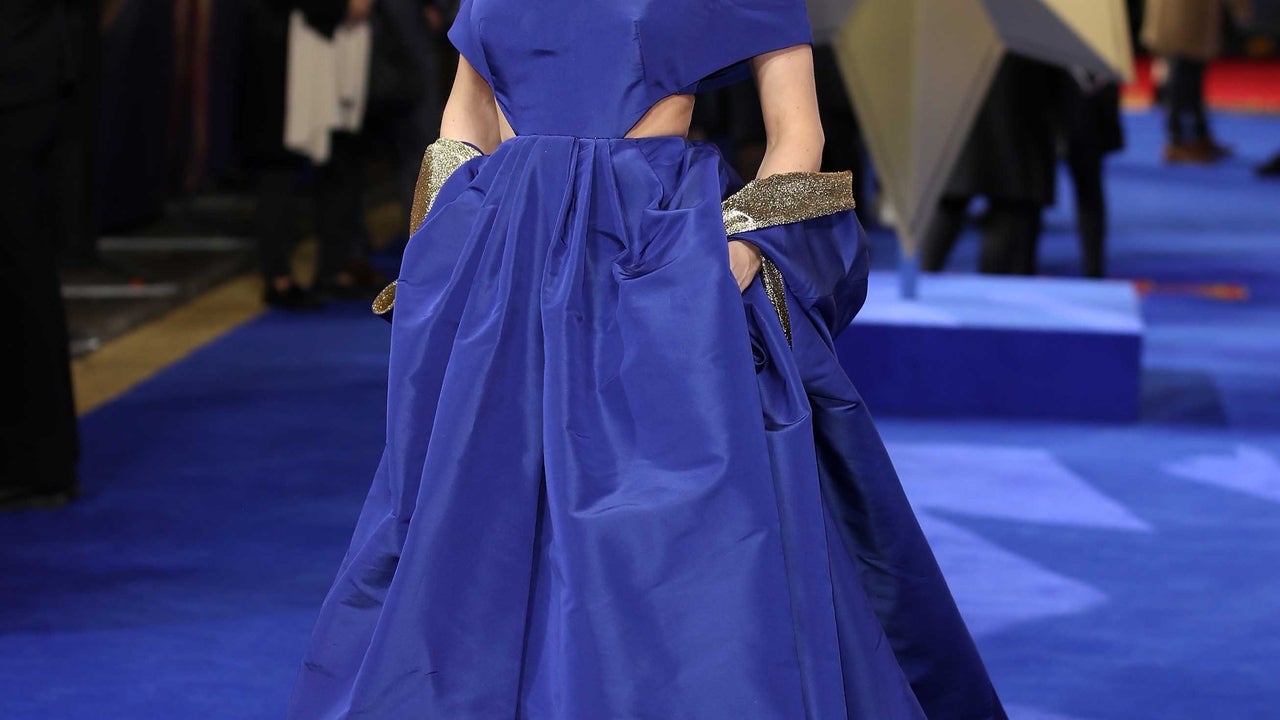 brie larson blue dress captain marvel Brie Larson Wears Her Best Gown Yet at 'Captain Marvel' London Premiere